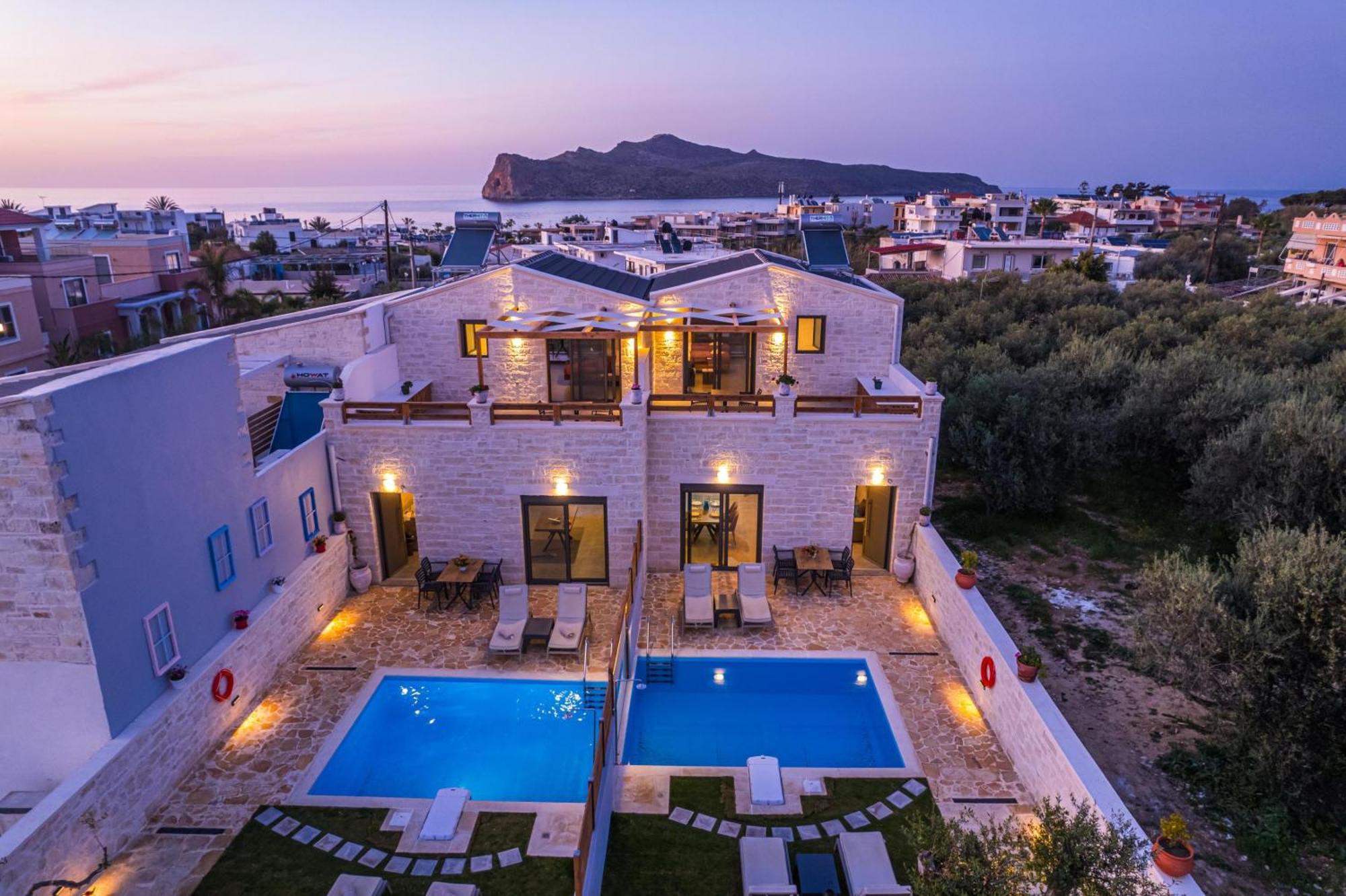Sun Flower Villas With Sea View Agia Marina  ภายนอก รูปภาพ