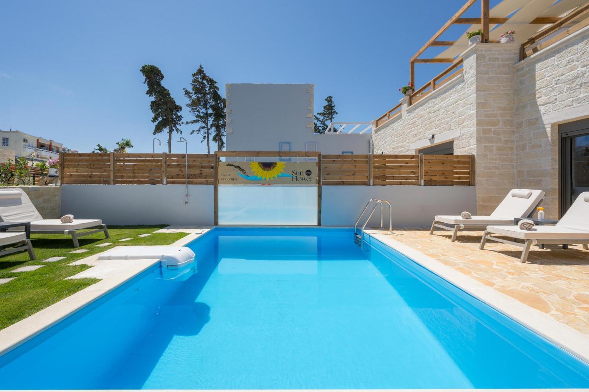 Sun Flower Villas With Sea View Agia Marina  ภายนอก รูปภาพ