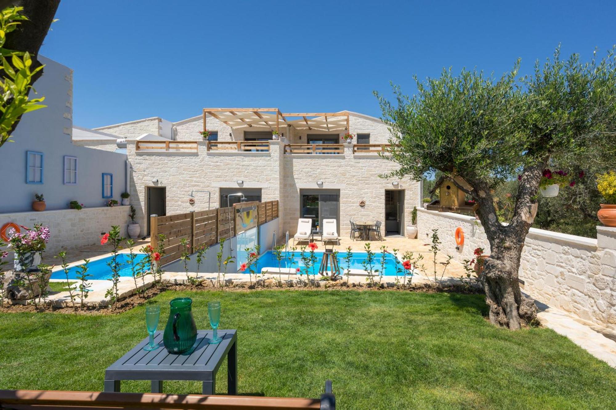 Sun Flower Villas With Sea View Agia Marina  ภายนอก รูปภาพ