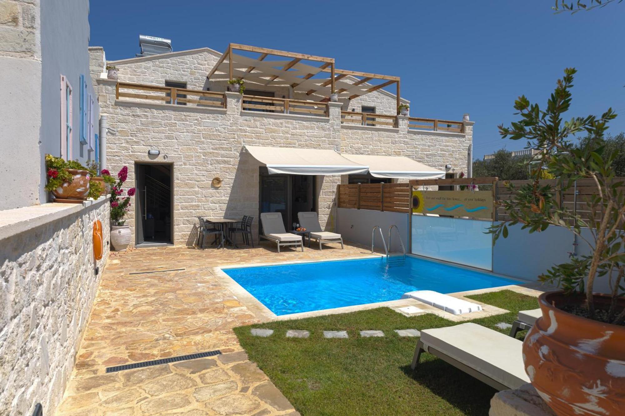 Sun Flower Villas With Sea View Agia Marina  ภายนอก รูปภาพ