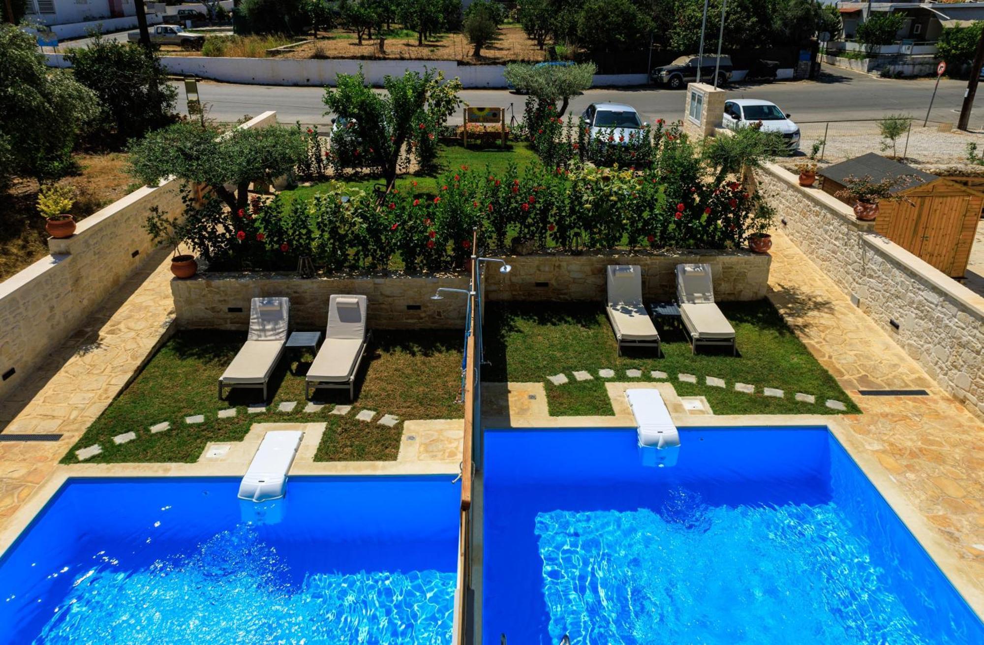 Sun Flower Villas With Sea View Agia Marina  ภายนอก รูปภาพ